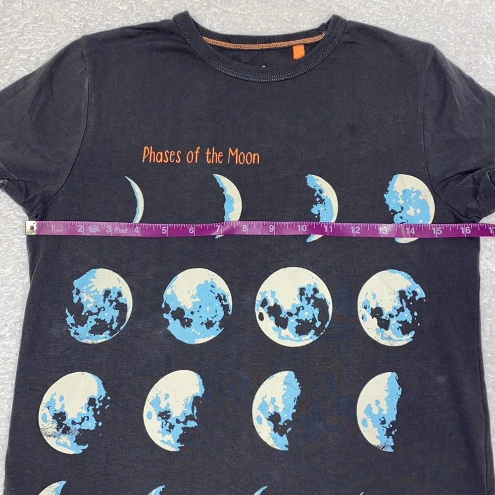 Mini boden Phases of the Moon Kids T-Shirt  grey 11/12